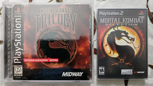 Mortal Kombat Trilogy for PS 1 & Mortal Kombat Deception for PS 2, Complete CIB