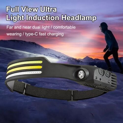 COB LED Stirnlampe USB Wiederaufladbar Headlight Bar Kopfband Taschenlampe Arbeitsleuchte 6000K - Bild 6 von 19