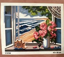 Orchidea Needlepoint Tapestry Canvas Only  40x50 Cm Window C121