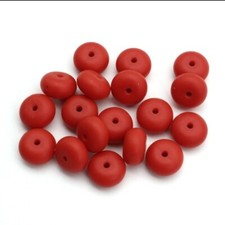 5 pc. Red Silicone 14mm ufo beads Food Grade silicone Solid color 120910952