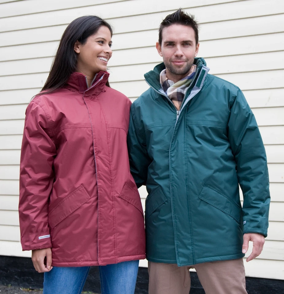 Result Core Unisex Invierno Largo Parka R207X - Chaqueta Impermeable Abrigo Cálido con Capucha Foto 3 de 4