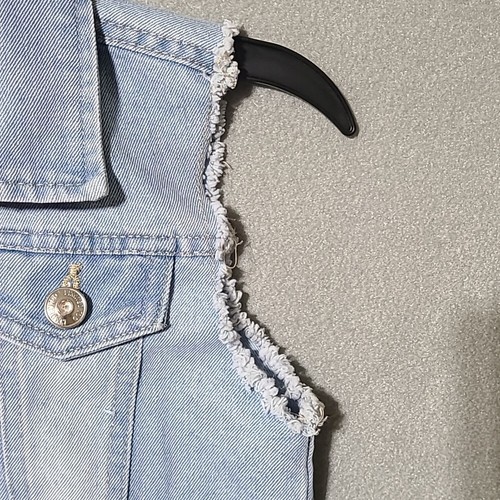 LIMITED TOO Girl's Denim Blue Jean Sleeveless Vest - Size 8 - Picture 4 of 12