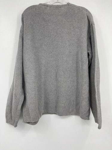 STRUCTURE Knit Sweater Grey Pullover Ramie Vintage 90S Y2K Mens XL - Picture 4 of 10
