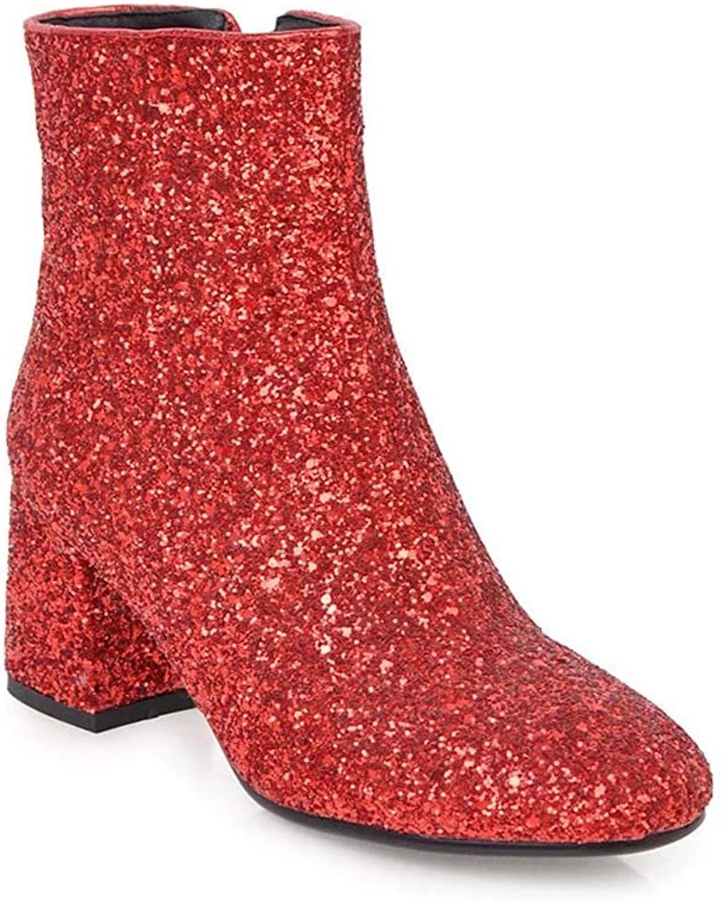 Ladies glitter ankle boots 2025