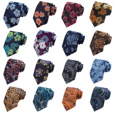 Men s High Grade Flower Pattern Tie Wedding Party Business Floral Neckties NEW