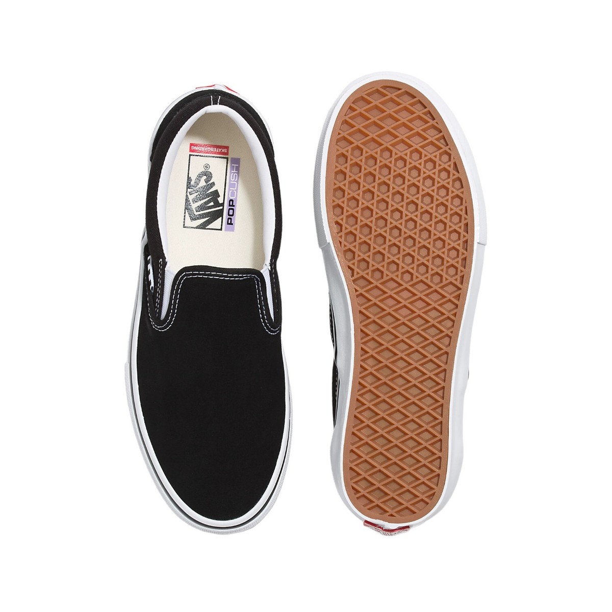 Vans Skate Slip On Shoes - Black/White | eBay
