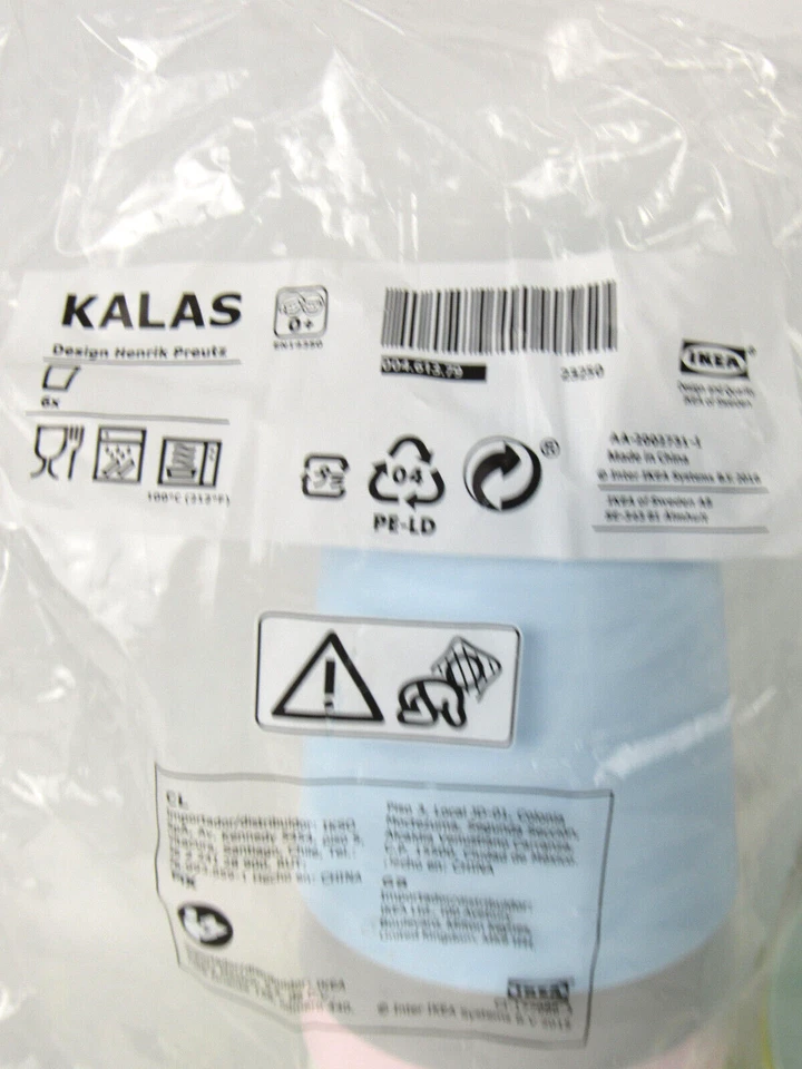 Ikea Kalas Niños Niños Colores Pastel 6 Tazas y 6 Platos Nuevo en Paquetes Foto 4 de 4