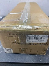 Innovations Cairo 3-Light 24" Vanity Light 330-3W-BK-CLW - Black/White/Clear