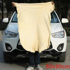 Large Natural Chamois Leather Car Cleaning Cloth Washing Absorbent Drying Towel