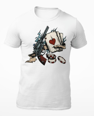 Ace Of Hearts With Casino Chips - Herren T-Shirt - Damen T-Shirt