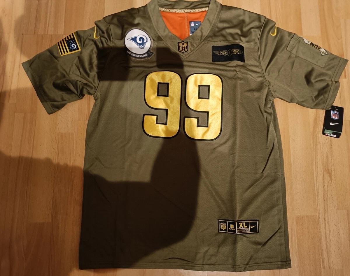 Nike Los Angeles Rams No99 Aaron Donald Olive/Camo Youth Stitched NFL Limited 2017 Salute to Service Jersey