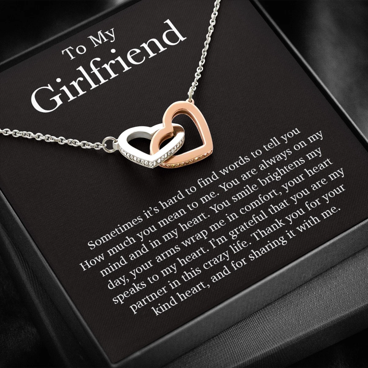 To My Girlfriend Necklace, Valentines Day Gift, Girlfriend Gifts, Birthday  Gifts