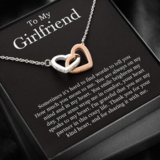 To My Girlfriend Necklace, Valentines Day Gift, Girlfriend Gifts, Birthday Gifts
