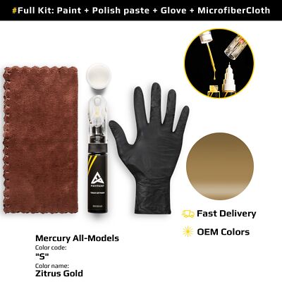 Touch up Paint for Mercury Code: S Zitrus Gold Fast Drying Scratch Repair