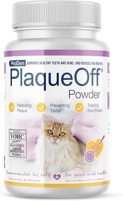 Proden Plaqueoff Powder for Pets - Cat & Dog Breath Freshener - Plaque & Tartar