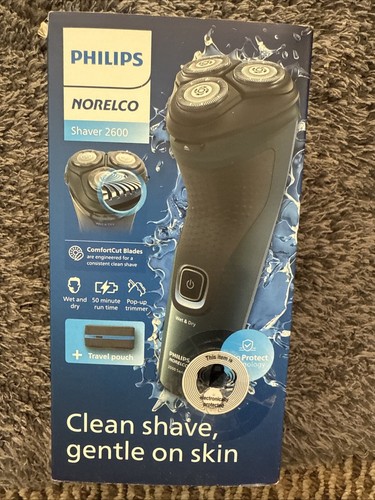 Philips Norelco Shaver W/Pouch 2600 (6926) New - Foto 1 di 3