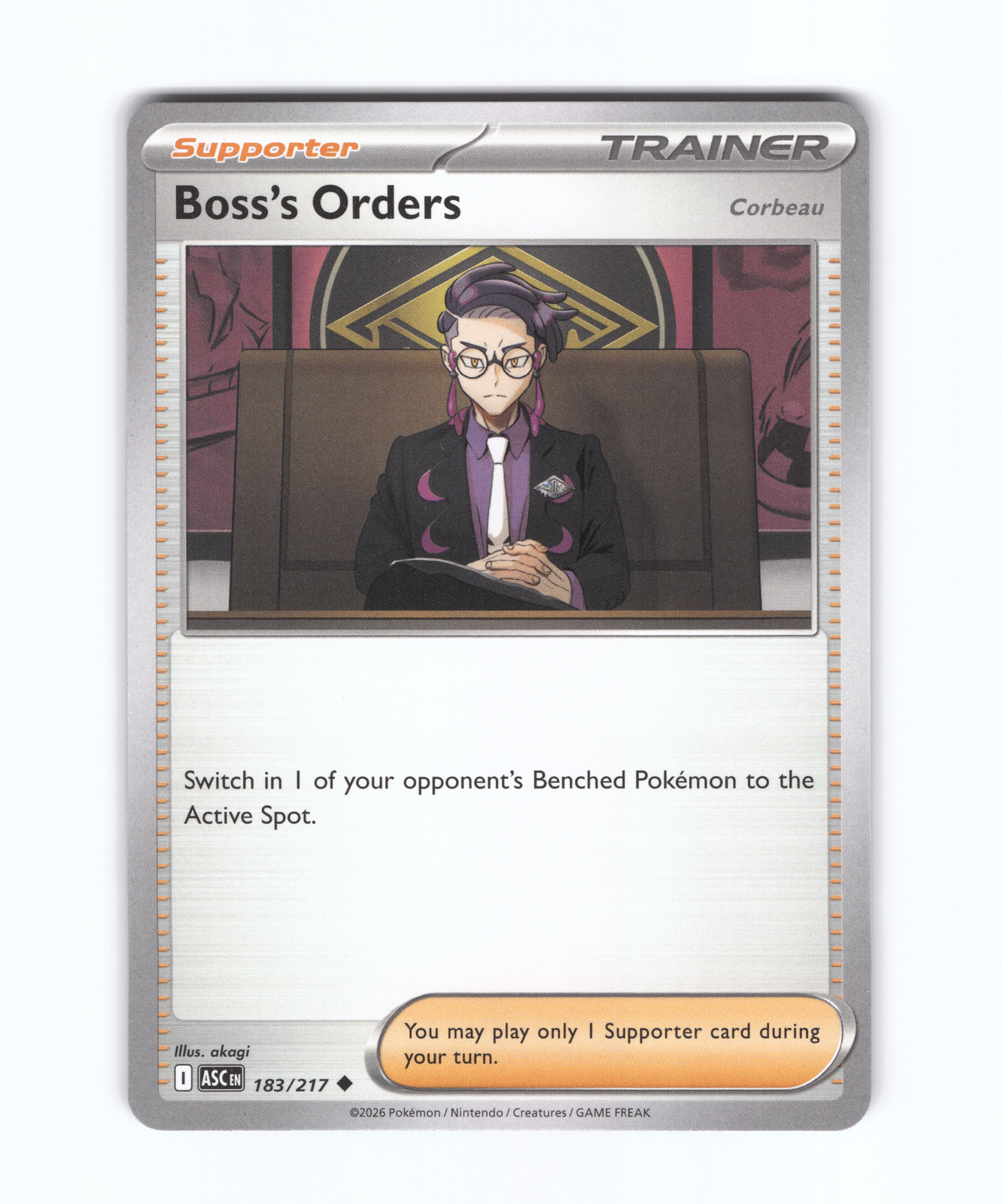 Boss's Orders 183/217 Ascended Heroes NM — Tournament Staple