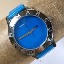 Marc Jacobs Unisex MBM1202 Dress Blue Leather Quartz Analog 40mm Watch 7 1/4"