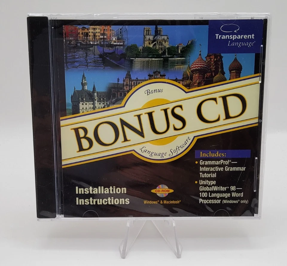 Transparent Language Software Bonus CD ~ 1998 VTG CD-Rom - Image 2 of 2