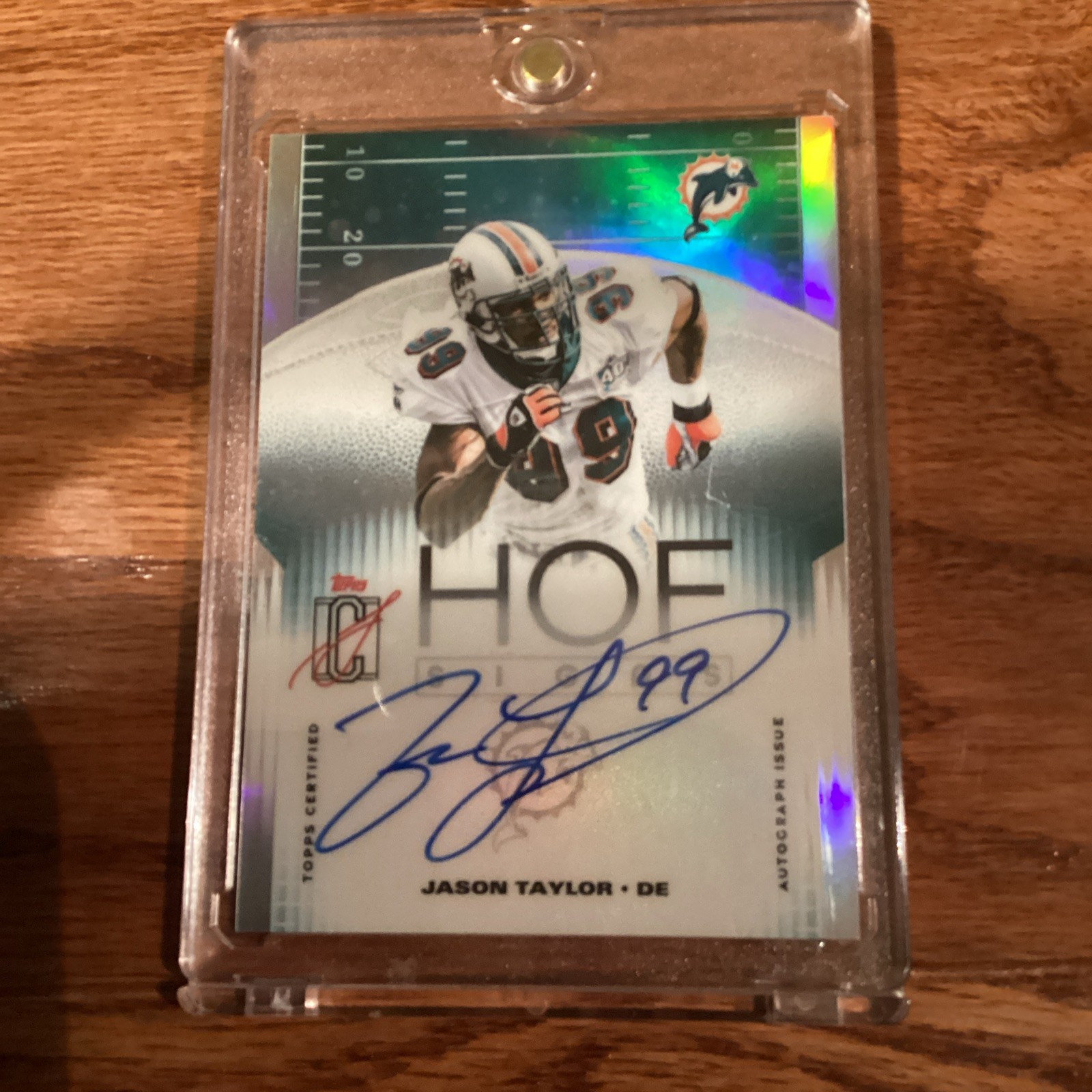 2025 Topps Signature Class Football HOF Signs Jason Taylor Dolphins Auto #HOF-JT