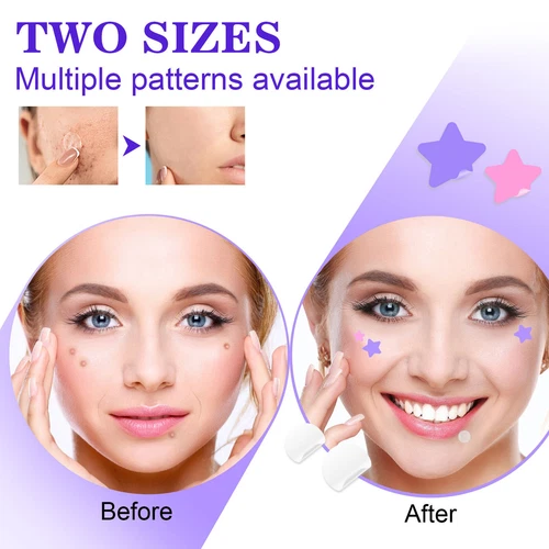 126pcs Star + Round Hydrocolloid Acne Pimple Patches Removal Blemish Control - Picture 4 of 12