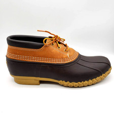 LL Bean Boots Low Men's 10 Rubber Leather Mocs Made in Maine USA Vintage