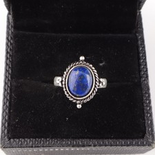 925 Sterling Silver lapis lazuli Gemstone Beautiful Handmade Woman Gift Ring