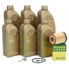 6L ORIGINAL 0W-20 MB 229.71 + MANN Ölfilter für MERCEDES A-/B-/C-/E-KLASSE