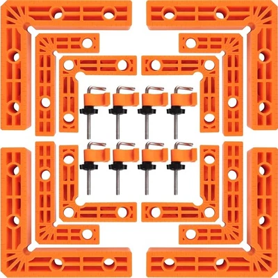 YANZI 90 Degree Clamp,Positioning Squares, 3" 4" 2.3" Right Angle Clamp with Orange