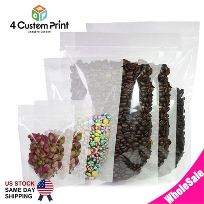 Multi Sizes Foil Mylar Stand Up Pouches Resealable Packing Bag for Coffee Beans