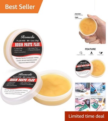 Solder Flux Paste (2 Jars) - Non-Corrosive for Controlled Soldering