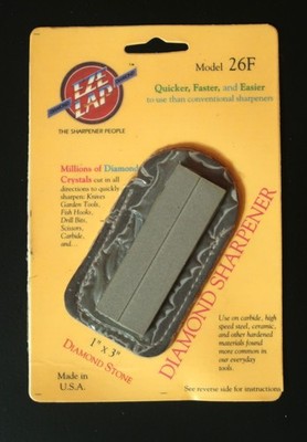 Eze-Lap Pocket Diamond Sharpener w/ Leather Pouch 26F Knives Fish Hooks Tools