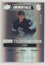 2021 Upper Deck Credentials Debut Ticket Access /999 Tier 1 Kole Lind #108 z6b
