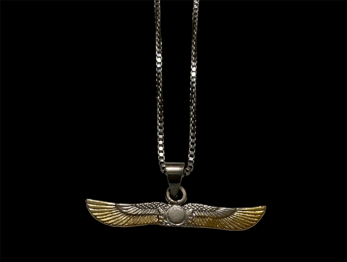 Ancient Egyptian Winged Scarab Beetle Pendant made from 925 Sterling Silver