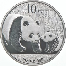 2011 China 10 Yuan Chinese Silver Panda Coin 1 Oz. *1403