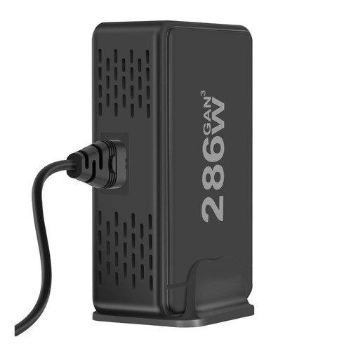 Avizar Ladestation mit 8 USB-C / USB Ports Quick Charge GaN3 286W Schwarz - Bild 4 von 5