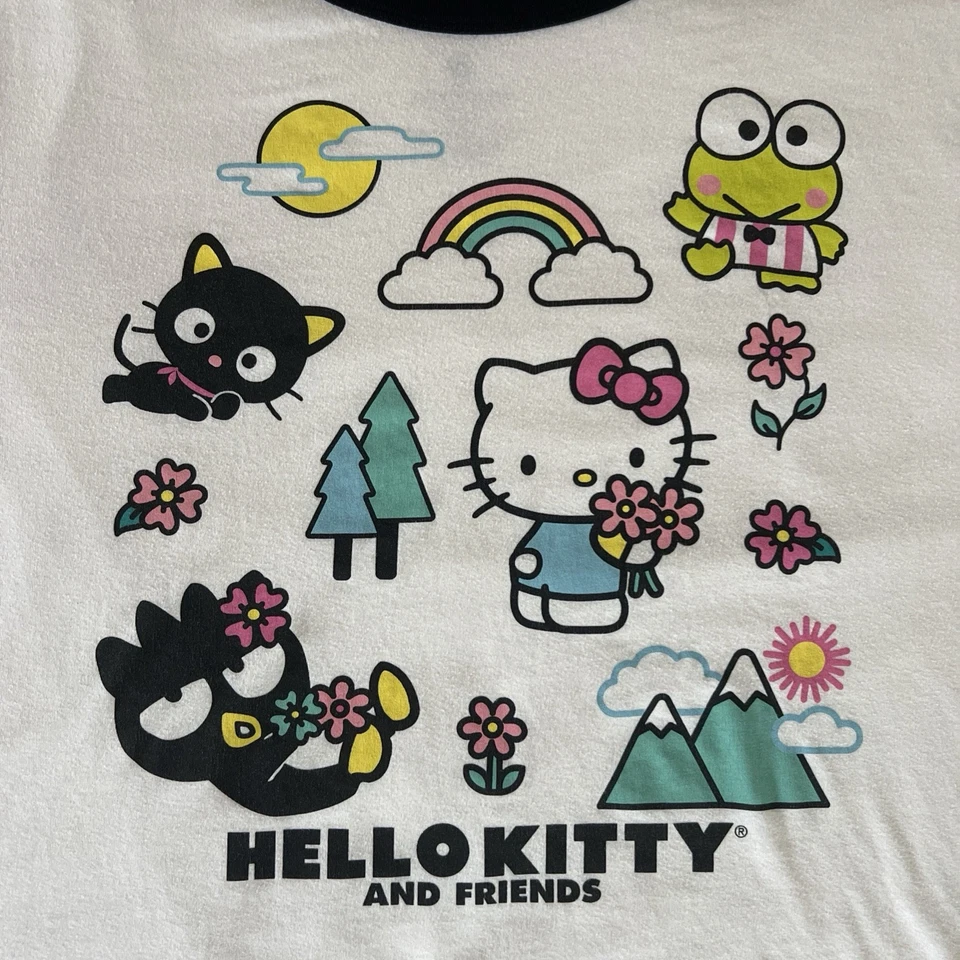 Camiseta Hello Kitty And Friends Ringer 2X Camiseta 18w-20w Para Mujer’s Foto 3 de 4