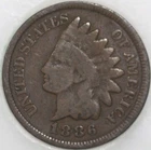 1886-P Indian Cent Variety 2 Over 100 years old As Shown [SN01]