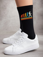 EVOLUTION OF ICE HOCKEY Socks Ape To Man Darwin Design Puck Rink Gift