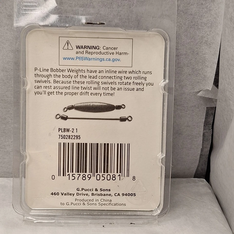 P-Line PLBW-21 Bobber Weight 1Oz 2Pk - Image 2 of 4