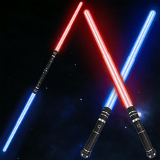 12 Colors Lightsabers Toy, 2 in 1 Dueling Swords RGB Doubled-Blade with FX Sound