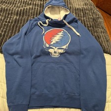Grateful Dead - Hoodie Blue Size - S Skull Jerry Garcia Ripple Junction