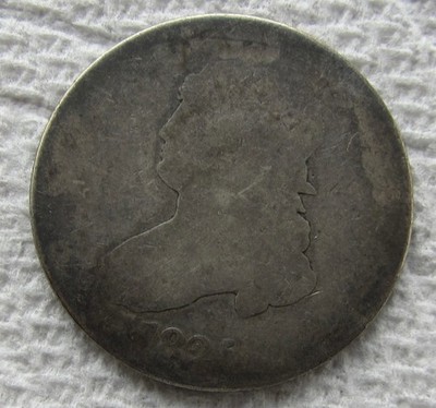 1825 25C Capped Bust Quarter Rare Key Date Variety Type Coin Well Worn Cleaned