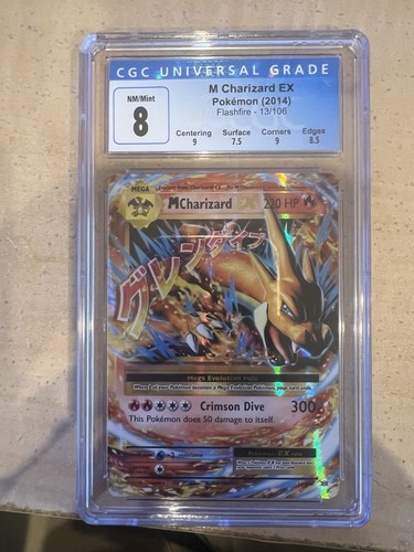 M Charizard-EX graded CGC 8 for sale on eBay