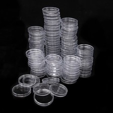 DIME Direct-Fit Airtight 18MM Coin Capsule Holders For US DIMES (QTY: 100) w/BOX