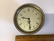 Vintage Car Nickel SMITHS Dashboard Clock 92819. 1920's vg DIAL spares or repair
