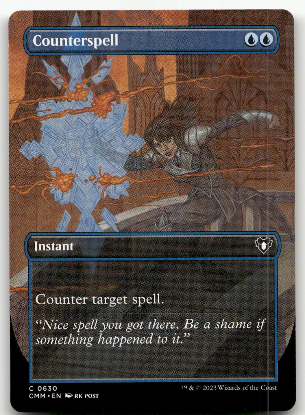 Counterspell (Borderless) #630 (NM) Commander Masters CMM Magic MTG