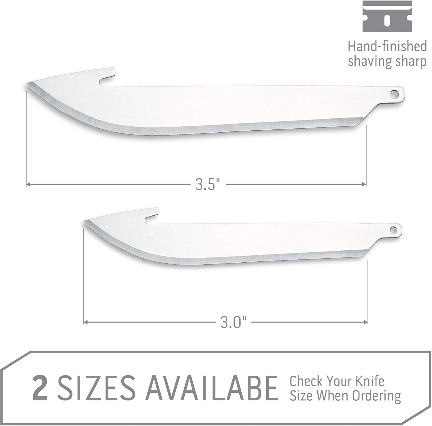 3.5" RazorSafe Replacement Knife Blades, 6 Pieces