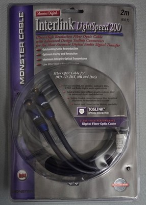 Monster Cable - Interlink LightSpeed 200 - Fiber OpticCable - Toslink - 6.6ft 2m
