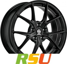 4x Sparco Podio gloss black 8x18" ET35 LK5 112 ML 73.1 Alufelgen 18 Zoll